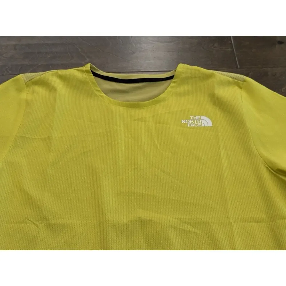 The North Face Mens Yellow Flex Short-Sleeve Running Training T-Shirt Size L